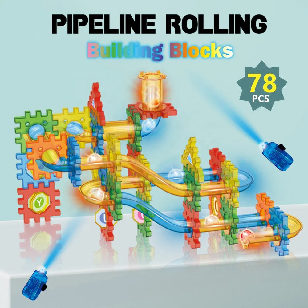 Marble Run Building Blocks Set - 78 pcs